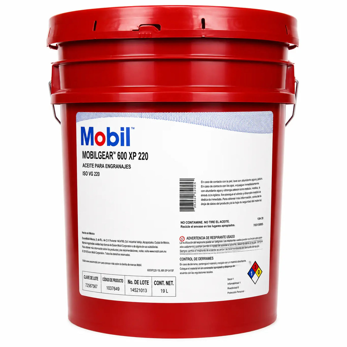 Aceite Mobil 600 XP 220 PARA ENGRANES cubeta RLC