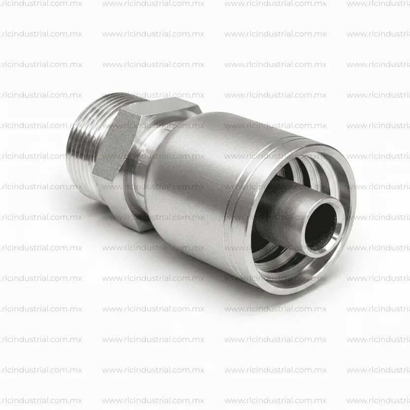 Conector DIN Métrico L 24° 14 mm Macho M22x1.5 x 1/4" - Recto 1 Pieza SAE 100R1/R2 RLC