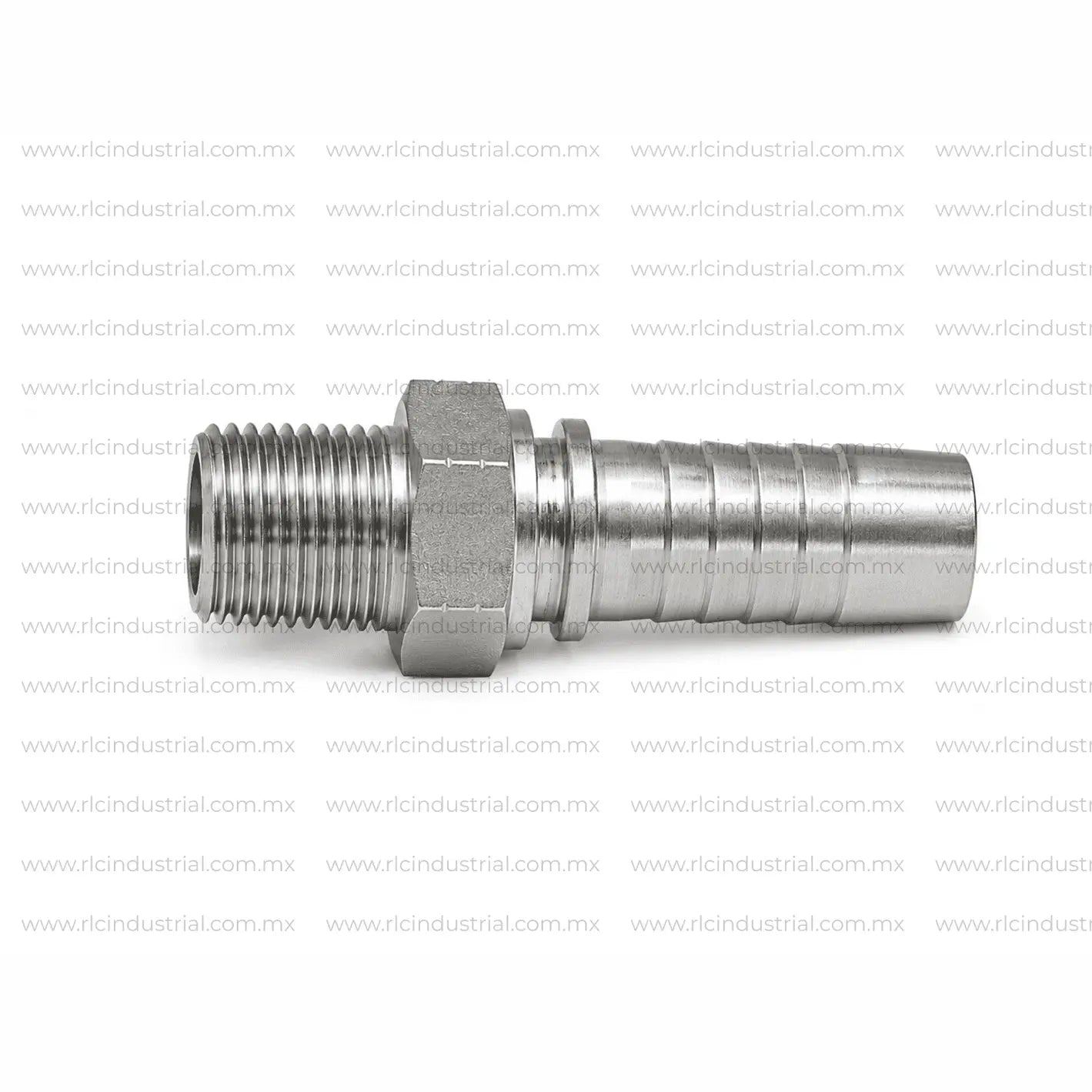 Conector NPT Macho 1/2" x 3/4" Recto – Tipo 2 Piezas Sin Férula SAE 100R1/R2 RLC