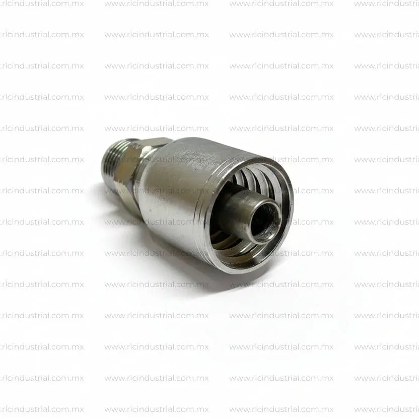 Conector JIC 37° ROSCA Macho 3/8" x Manguera 3/8" - Recto 1 Pieza SAE 100R1/R2 RLC