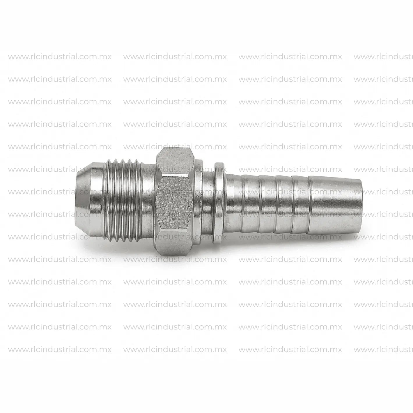 Conector JIC 37° Macho 5/8" x 5/8" Recto – Tipo 2 Piezas Sin Férula SAE 100R1/R2 RLC