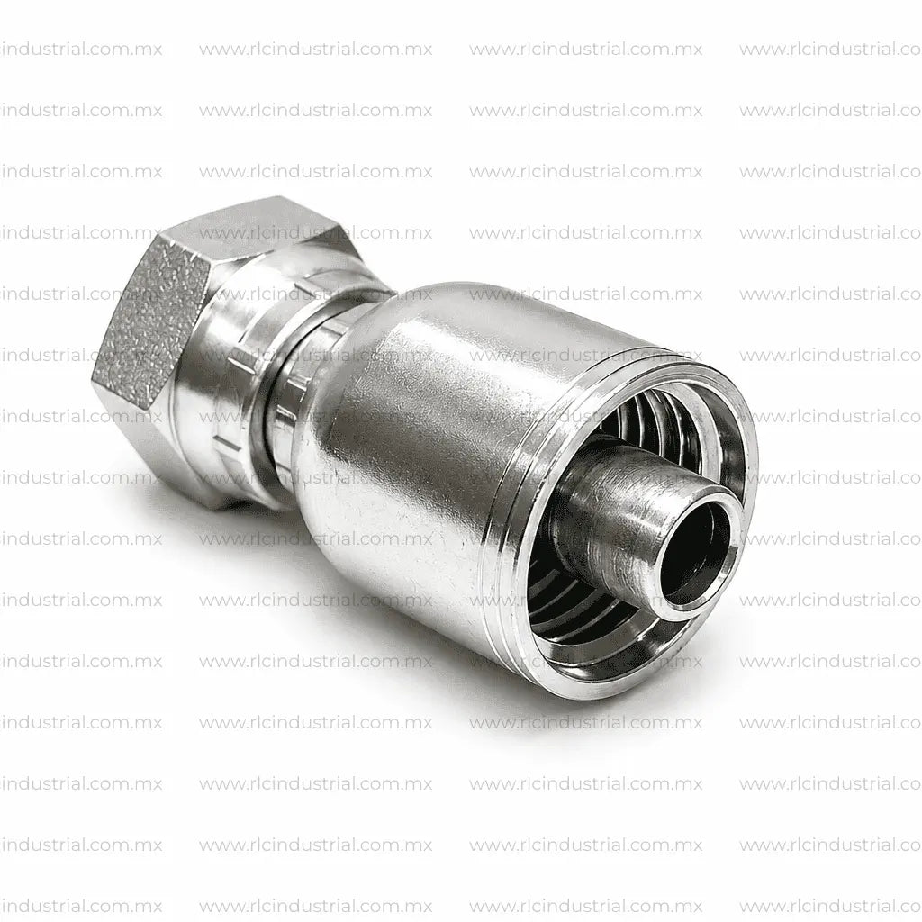 Conector Métrico L 24° 30 mm Hembra DIN x 3/4" - Recto 1 Pieza SAE 100R1/R2 RLC