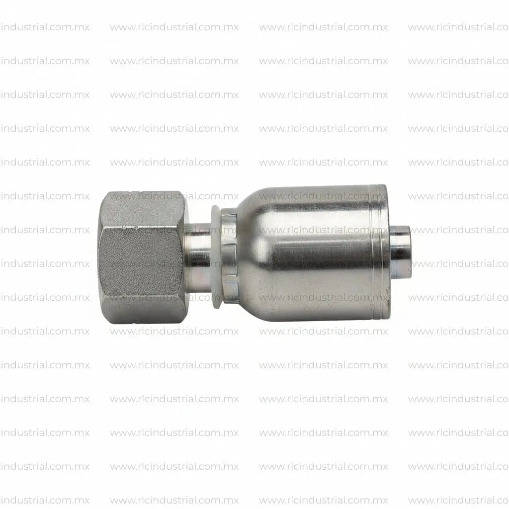 Conector ORFS ROSCA Hembra 1/4" x Manguera 1/4" - Recto 1 Pieza SAE 100R1/R2 RLC