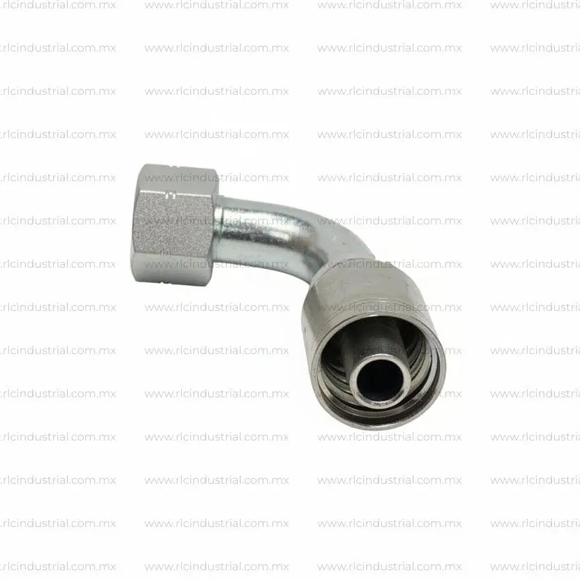 Conector ORFS ROSCA Hembra 1/4" x Manguera 1/4" - Codo 90° 1 Pieza SAE 100R1/R2 RLC