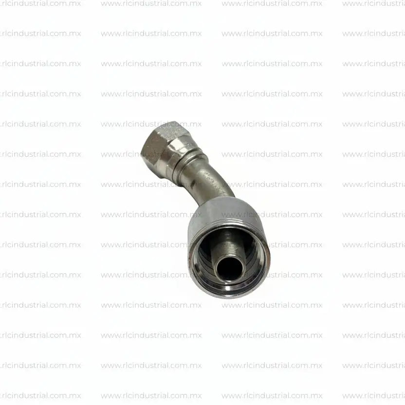 Conector JIC 37° ROSCA Hembra 1/4" x Manguera 1/4" - Codo 45° 1 Pieza SAE 100R1/R2 RLC