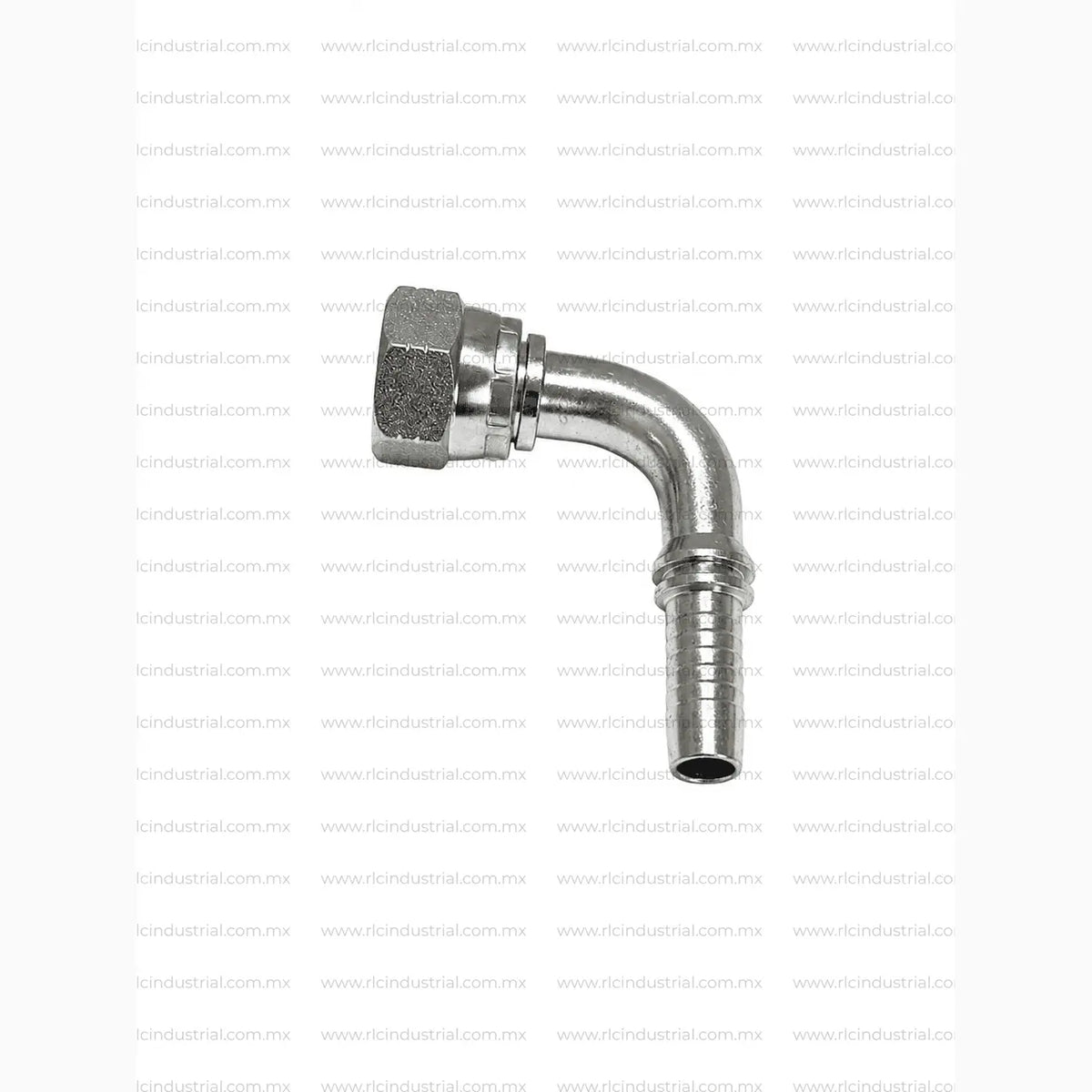 Conector JIC 37° Hembra 1" x 1" Codo 90° – Tipo 2 Piezas Sin Férula SAE 100R1/R2 RLC