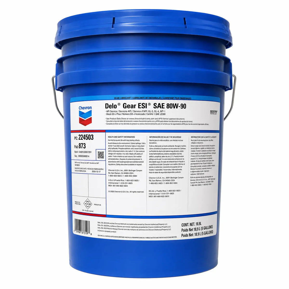 Aceite Chevron ESI 80W90 RLC