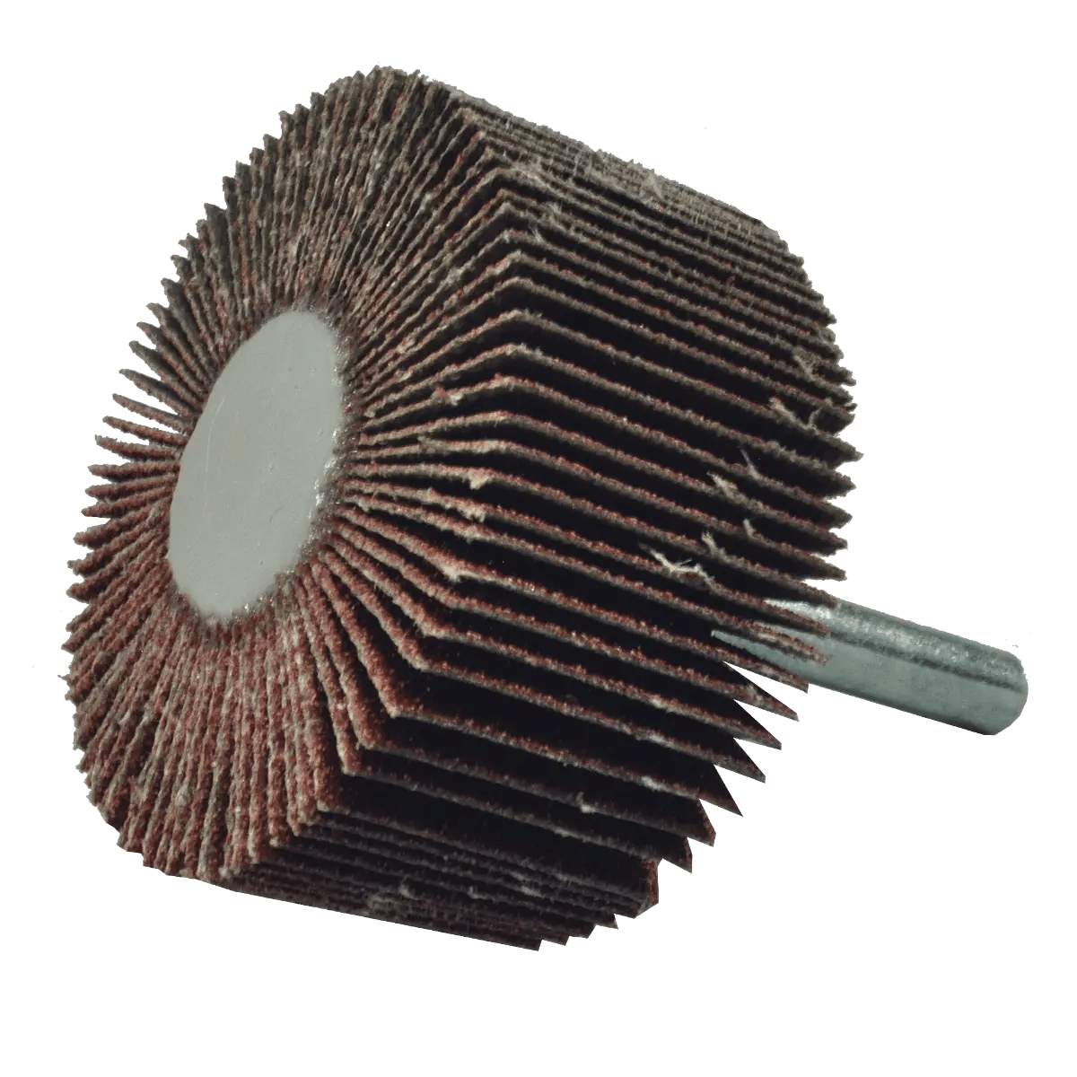 Rueda flap con v stago de ¢xido de aluminio, grano 80, de 50 x 25 x 6.4 mm Pro Weld Industrial