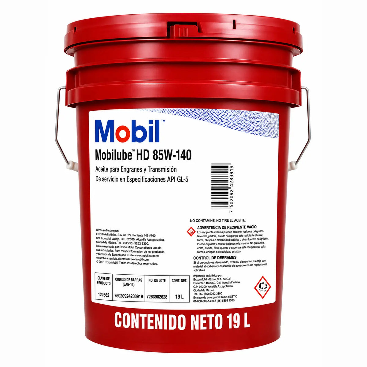 Aceite mobil 85W140 Cubeta MOBIL