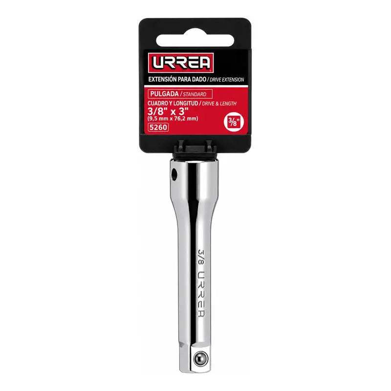 Extensión Para Dado Cuadro De3/8 , 3 Plateado URREA