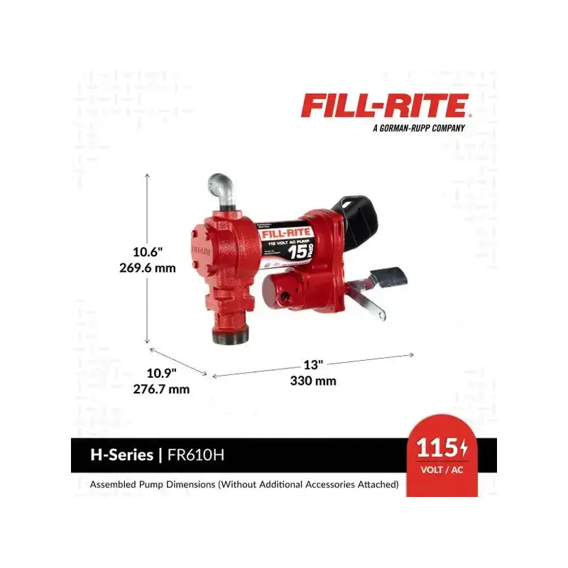 Bomba Transferencia Combustible 115 V Ac 15 Gpm Fill Rite Fill Rite