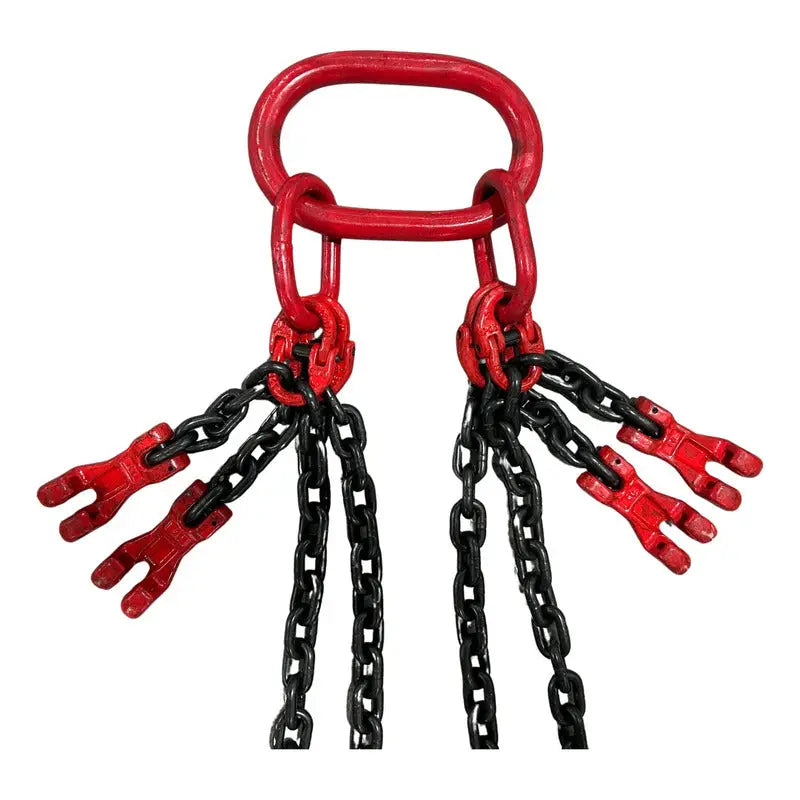 Cadena 1/4 X 8 Pies Cuatro Ramales Con Funcion De Recorte Negro Pro Weld Industrial