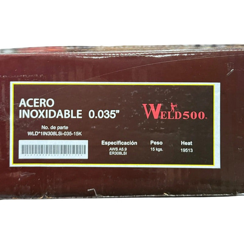 Soldadura Microalambr Acero Inox. 308 15 Kilos .035 Weld 500 Gris