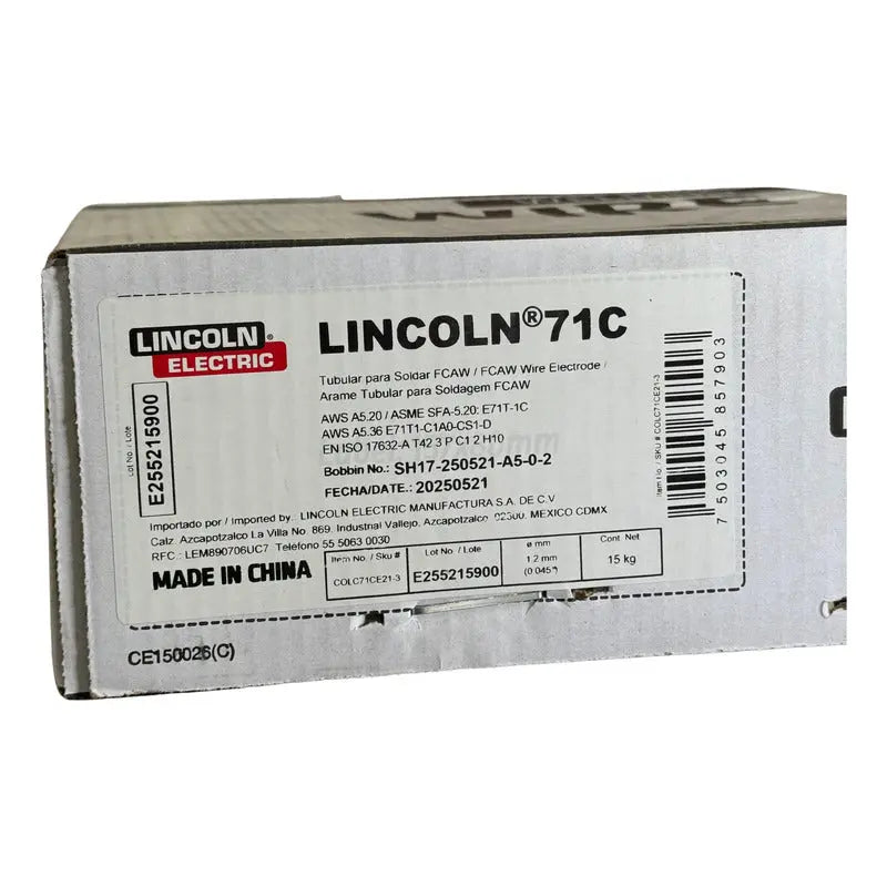 Micro Alambre Tubular 71c 15 Kg .045 Lincoln Electric Gris LINCOLN ELECTRIC