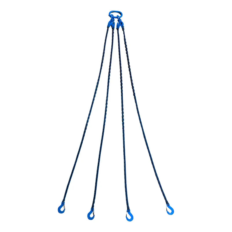 Eslinga De Cadena Ajustable 5/16 X 8 Pies Cuádruple G100 Azul Acero