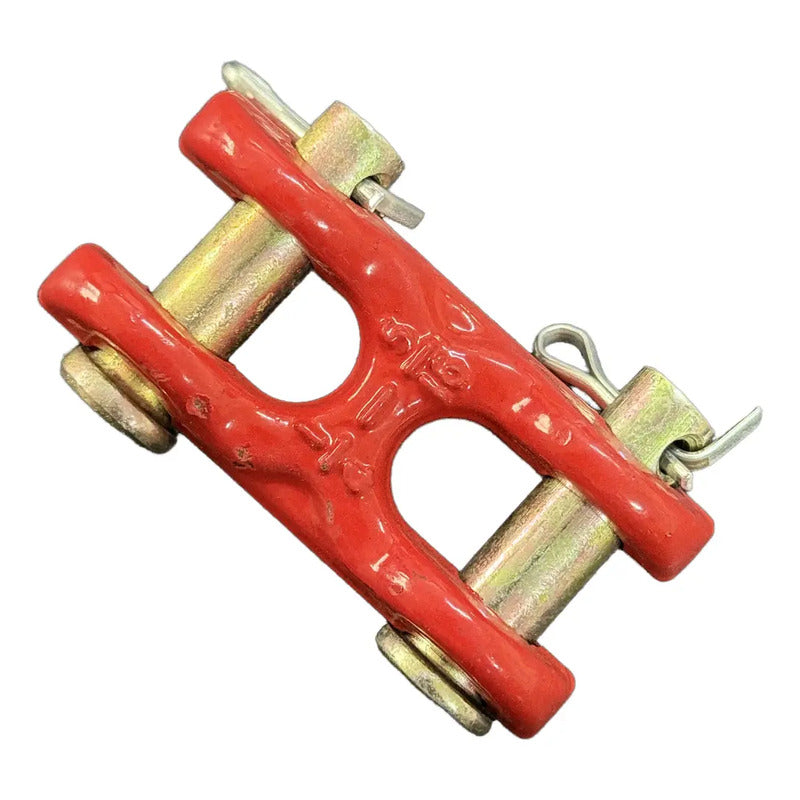 Kit De 4 Uniones Acople Para Cadena 1/4 / 5/16 Grado 70 Rojo