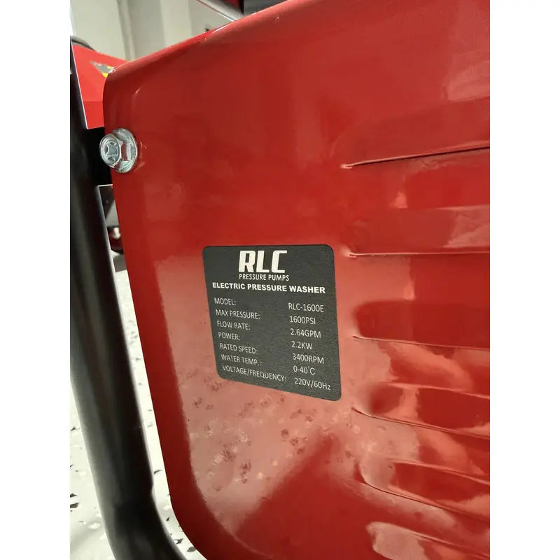 Hidrolavadora Portatil Semi Industrial 1,600 Psi 220v Rojo RLC