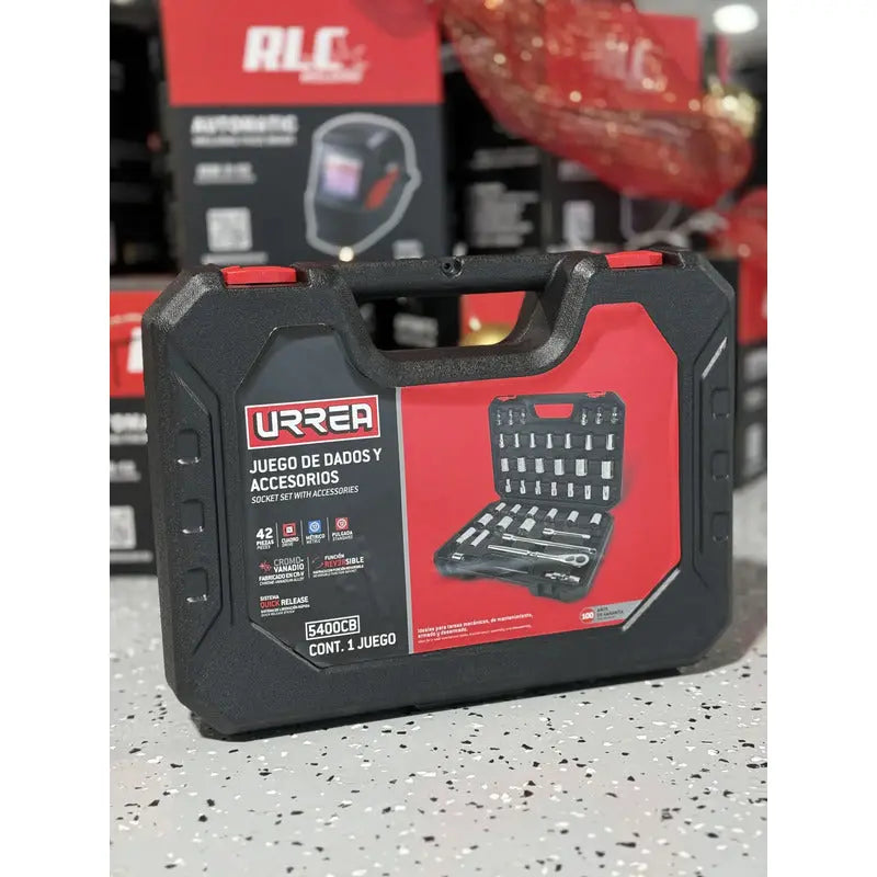 Juego Dados Y Accesorios 5400cb Cuadro 1/2 Combinado, 42 Pz URREA