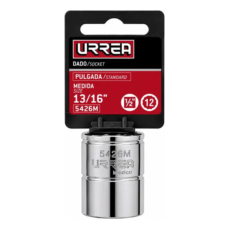 Dado Cuadro De 1/2 , 12 Puntas, En Pulgadas, 13/16 Plateado URREA