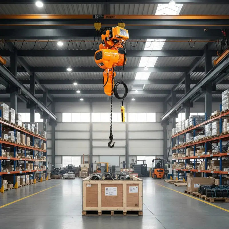 Polipasto Electrico De Cadena Con Trole 2t/6m 220/440v 3f Naranja 1 PW INDUSTRIAL