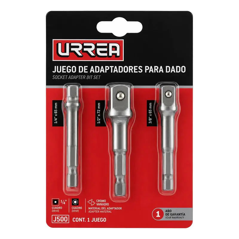 Juego De Adaptadores Para Dados Varios Cuadros 3 Piezas Plateado RLC INDUSTRIAL SUPPLY
