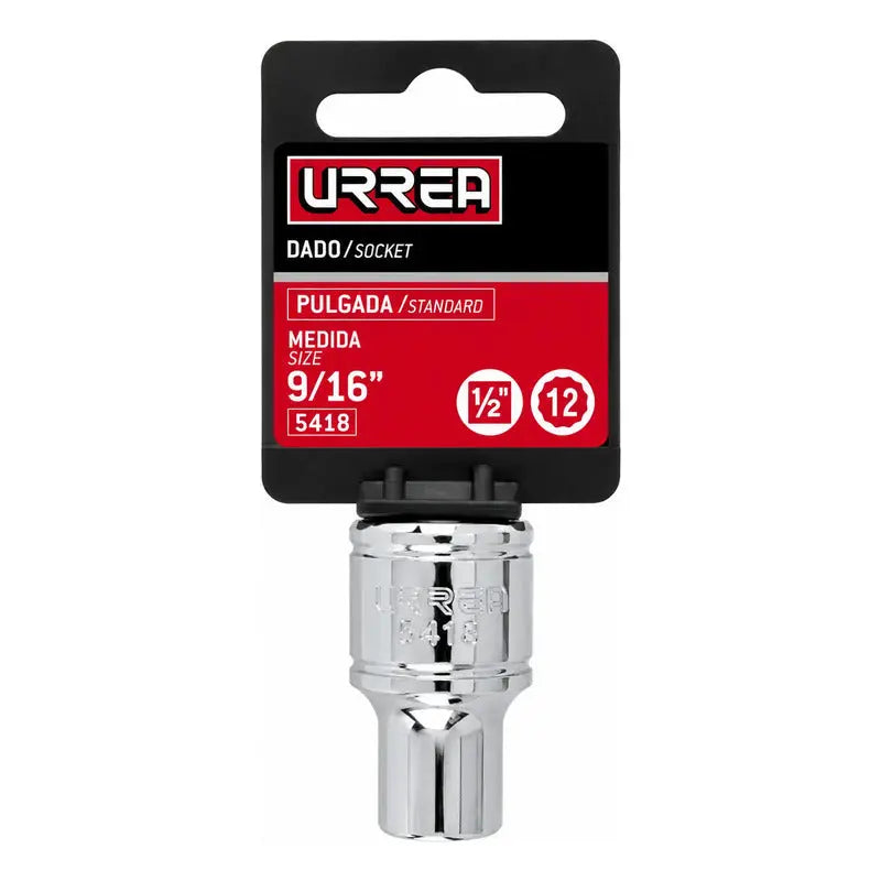 Dado Cuadro De 1/2 , 12 Puntas, En Pulgadas, 9/16 Plateado RLC INDUSTRIAL SUPPLY