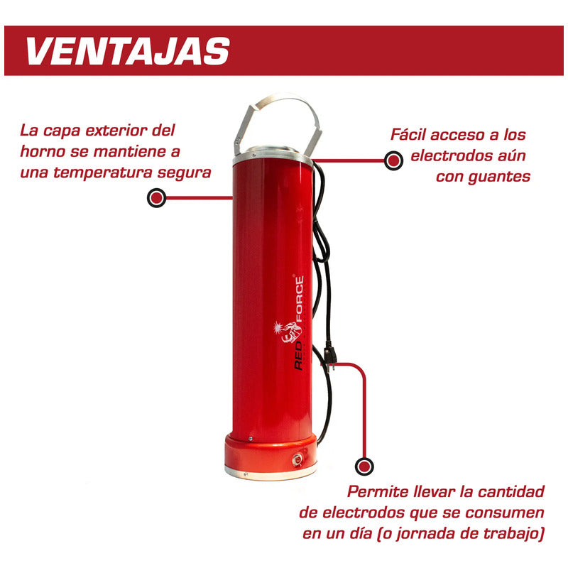 Horno Para Electrodo Red Force Rf57333 10kg, 110v Rojo