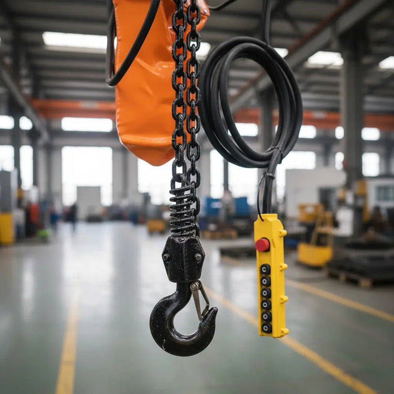 Polipasto Electrico De Cadena Con Trole 3t/6m 220/440v 3f Naranja 1