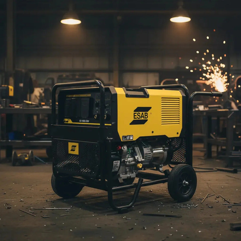 Maquina De Soldar Con Motor Kholer Gasolina Ruffian Es150g Amarillo