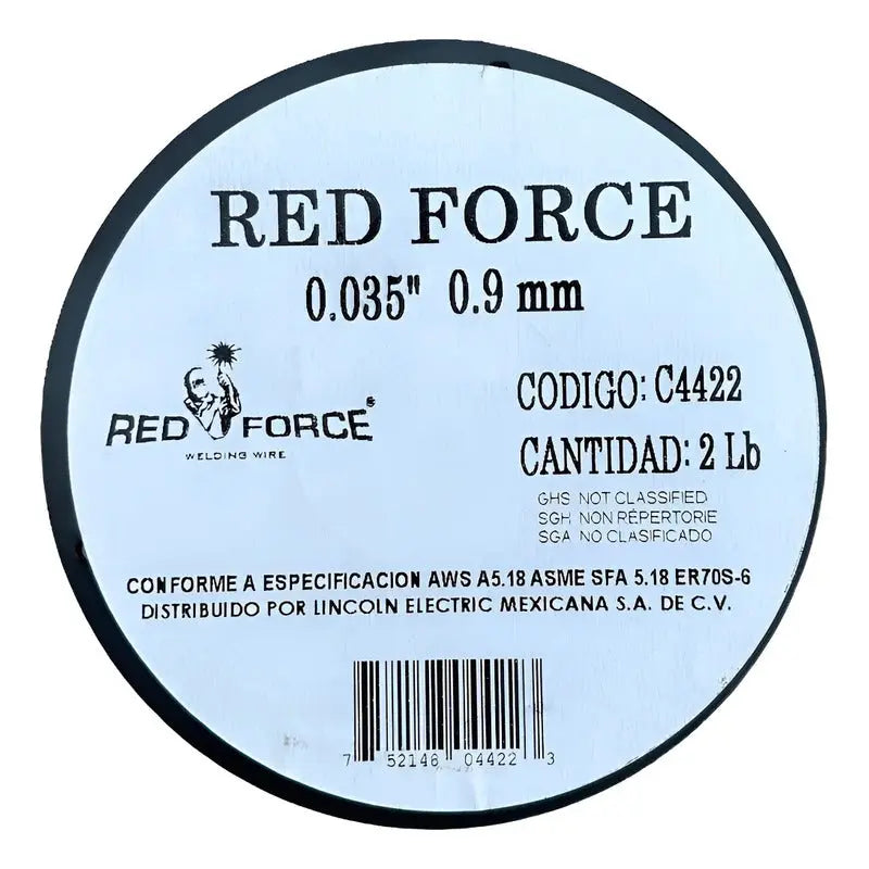Micro Alambre Er70s-6 Red Force .035 2 Lb/0.907 Kg. Cobre RED FORCE
