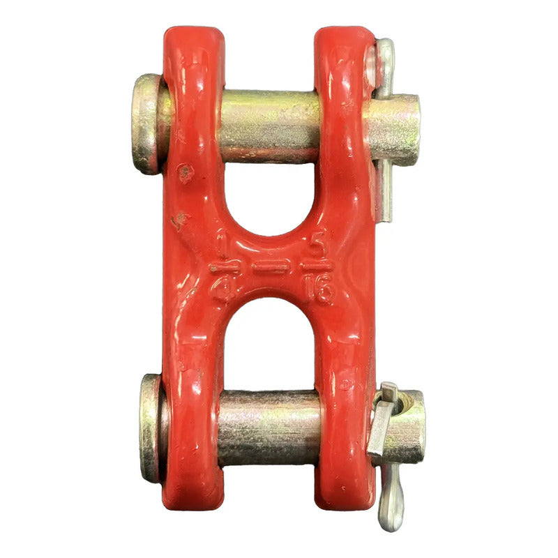 Kit De 4 Uniones Acople Para Cadena 1/4 / 5/16 Grado 70 Rojo