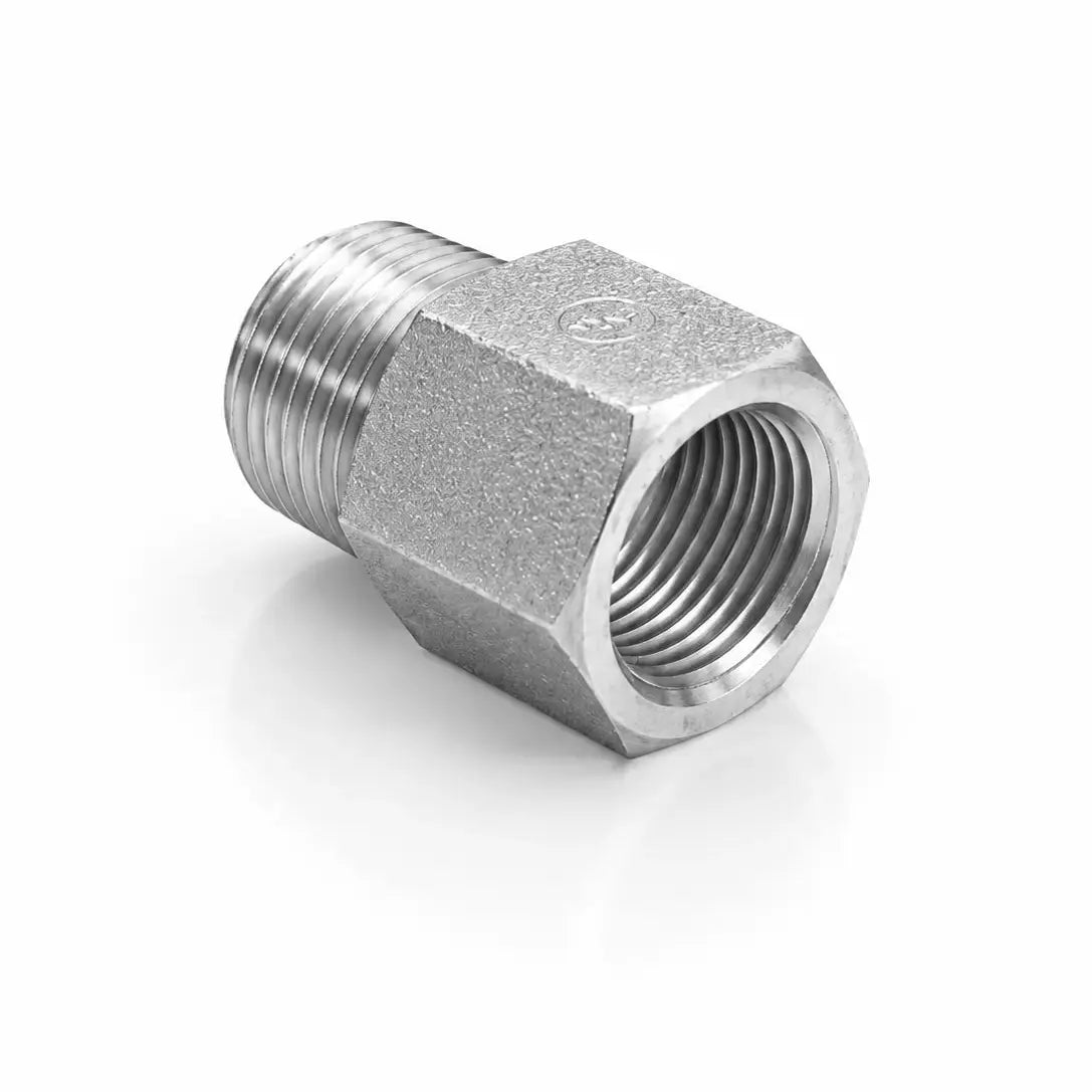 Adaptador NPT Macho 3/8" x O-Ring Hembra 1/4" (ORB) Hidraulico RLC
