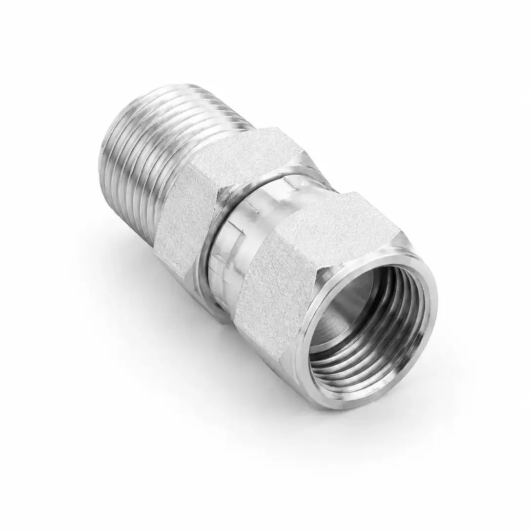 Adaptador NPT Macho 3/8" x JIC 37° Hembra 3/8" Hidráulico RLC