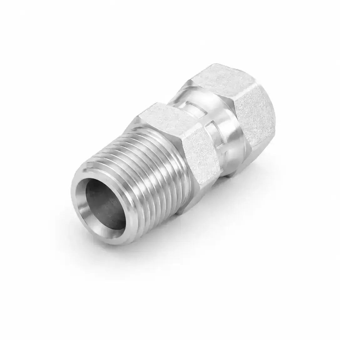 Adaptador NPT Macho 3/8" x JIC 37° Hembra 3/8" Hidráulico RLC