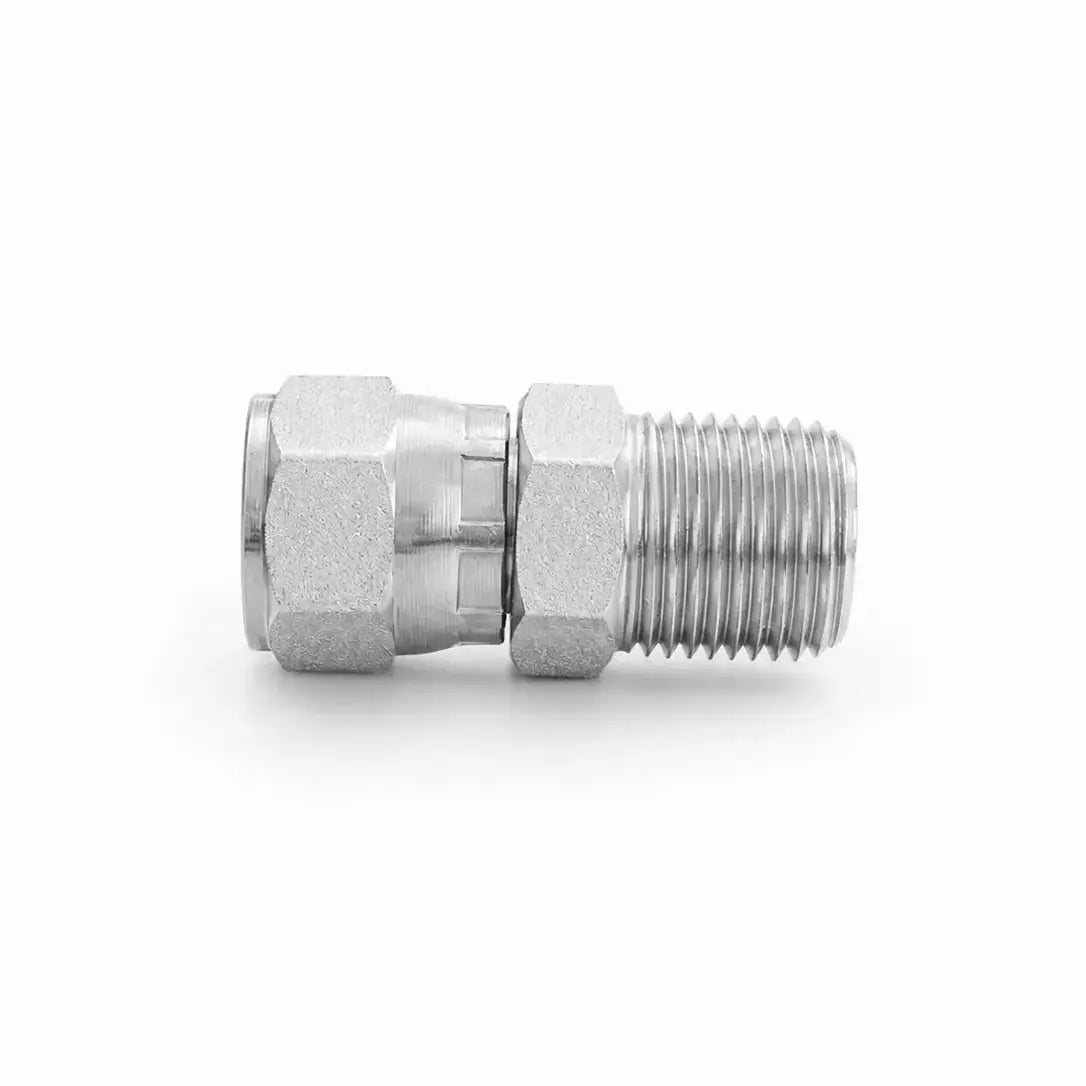 Adaptador NPT Macho 3/8" x JIC 37° Hembra 3/8" Hidráulico RLC