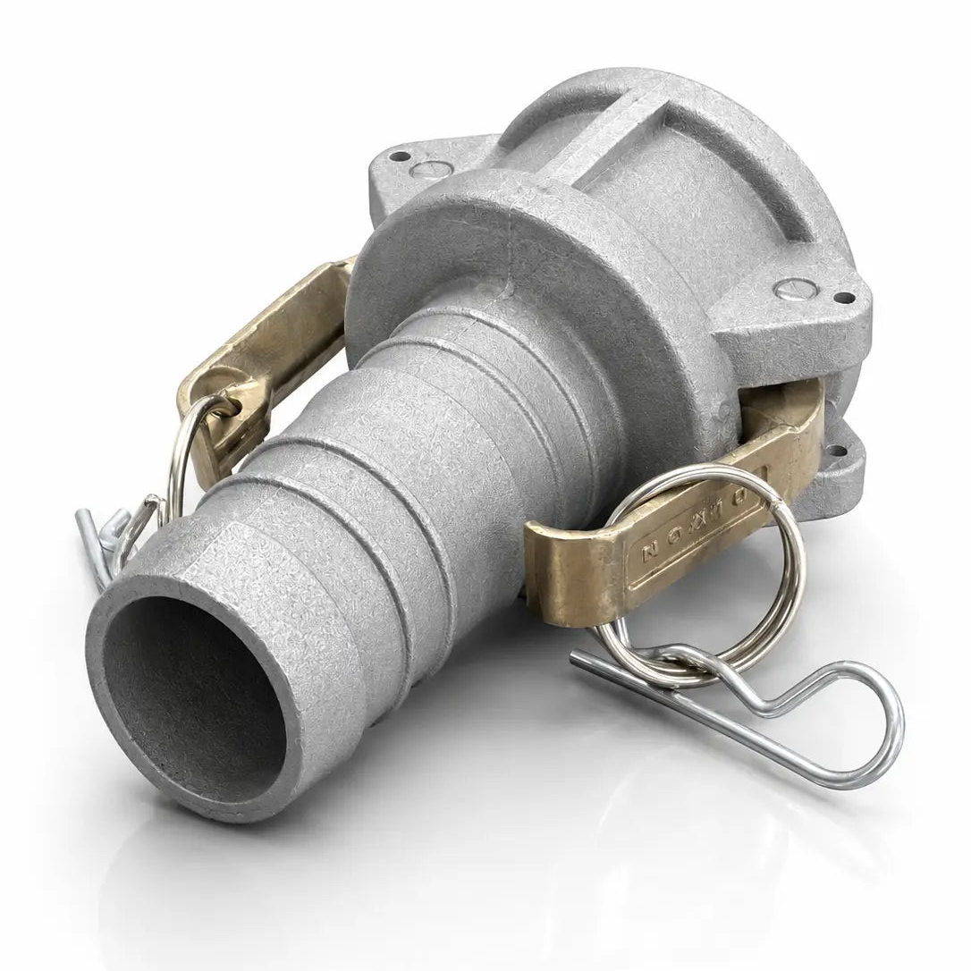 Conector Camlock Tipo C G125-C-AL hembra de 1-1/4" x espiga para manguera de 1-1/4" RLC
