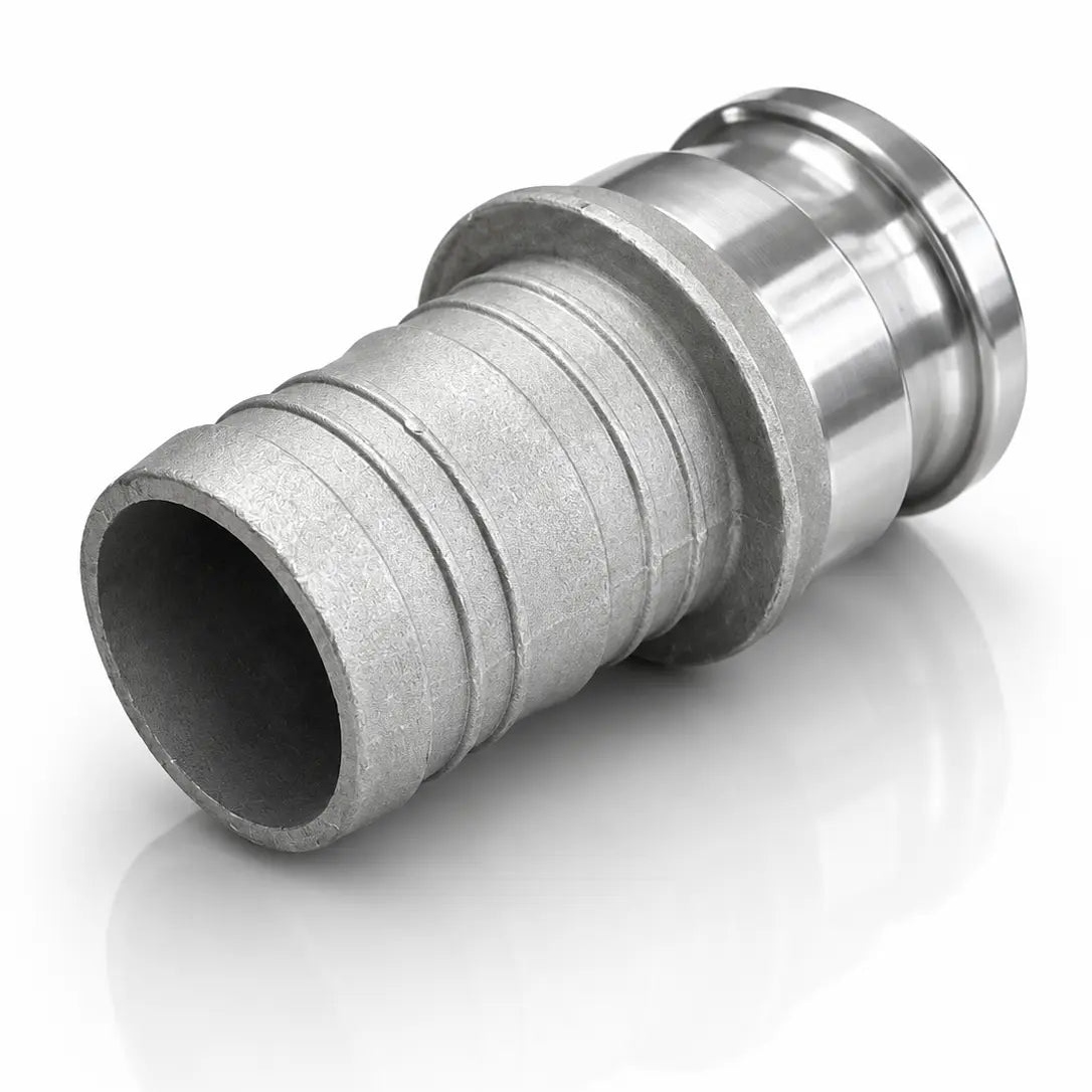 Conector Camlock Tipo E G75-E-AL macho de 3/4" x espiga para manguera de 3/4" RLC