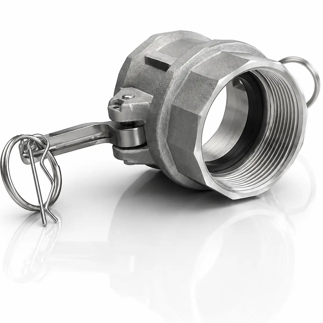 Conector Camlock Tipo D G400-D-AL hembra 4" x rosca hembra NPT de 4" RLC