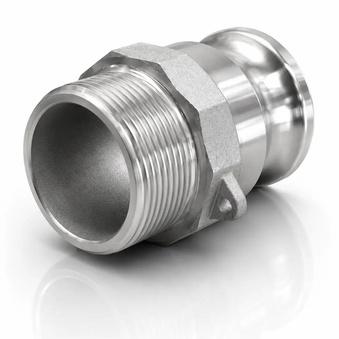 onector Camlock Tipo F G150-F-AL macho de 1-1/2" x rosca macho NPT de 1-1/2" RLC
