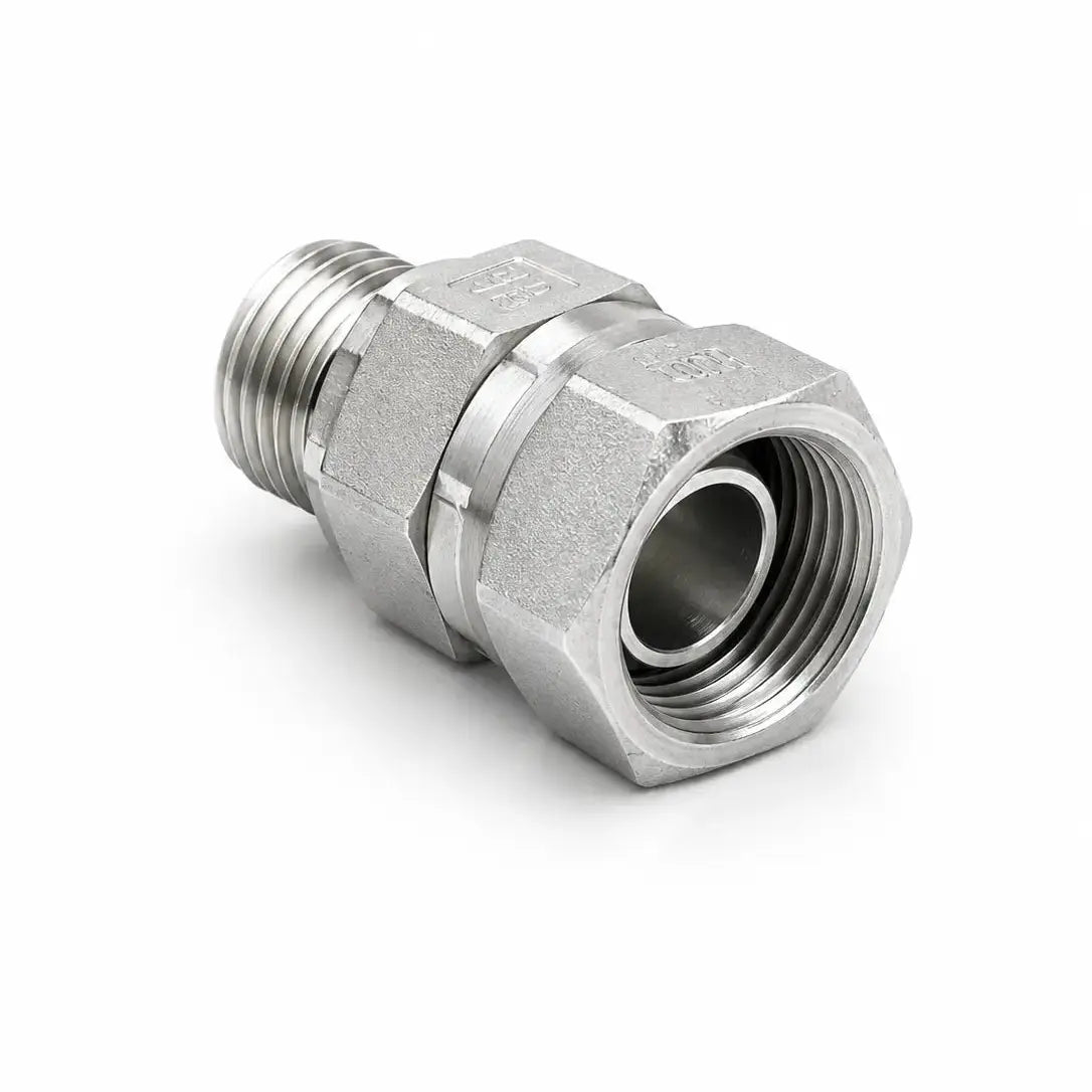 Adaptador Recto ORB O-Ring Macho 1/4" a NPSM 1/2" Hidraulico RLC