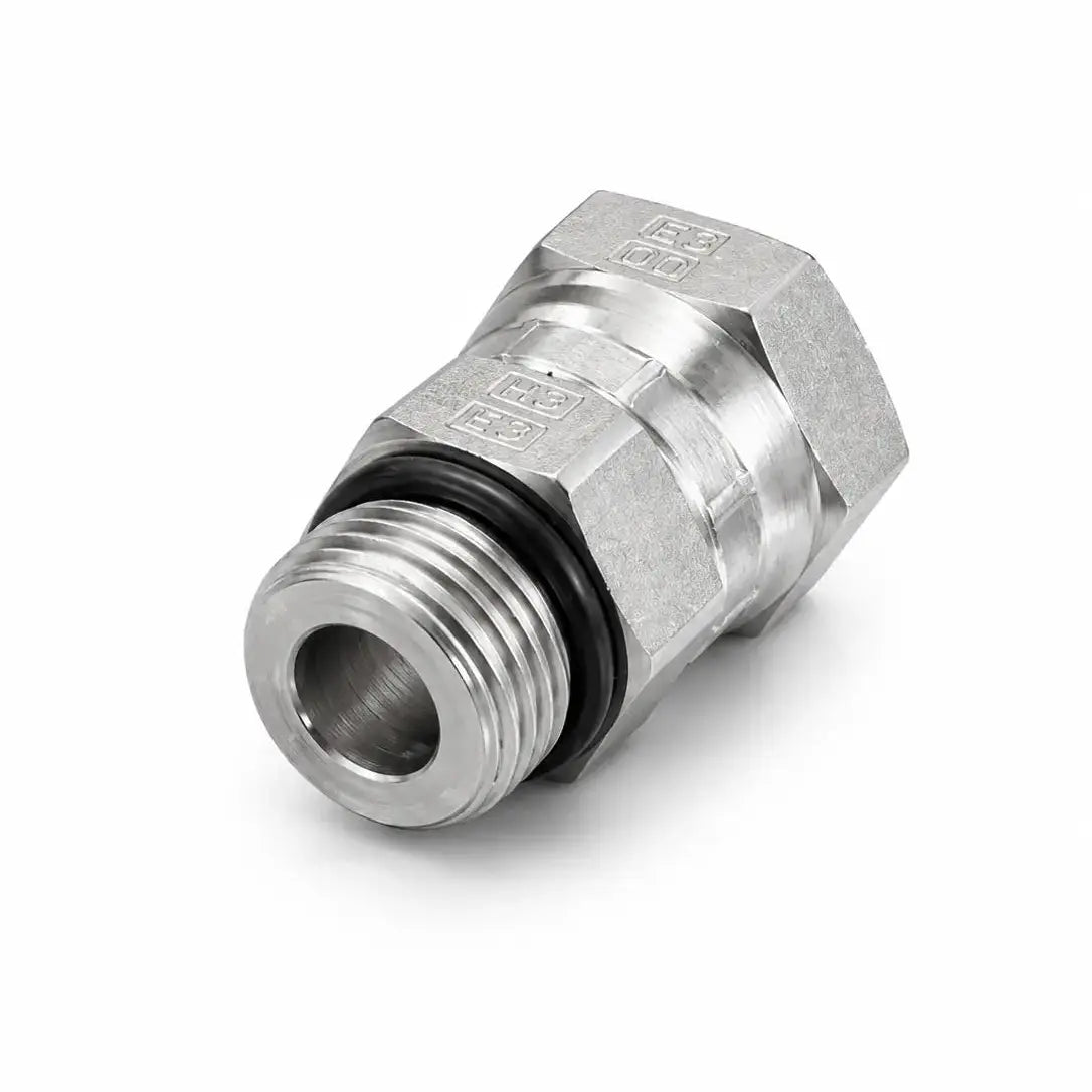 Adaptador Recto ORB O-Ring Macho 1/4" a NPSM 1/2" Hidraulico RLC