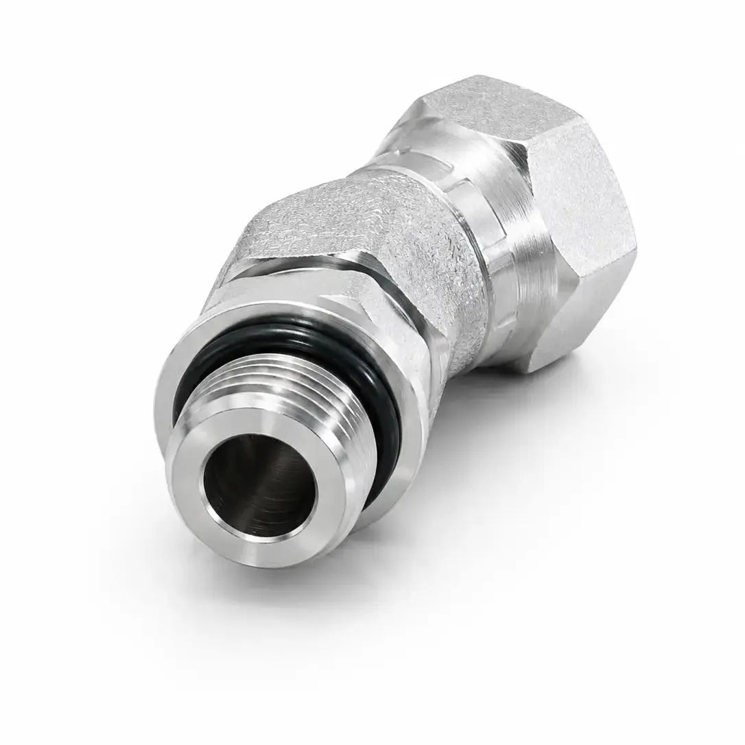Adaptador Codo 45° ORB O-Ring Macho 3/8" a NPSM 3/8" Hidraulico RLC