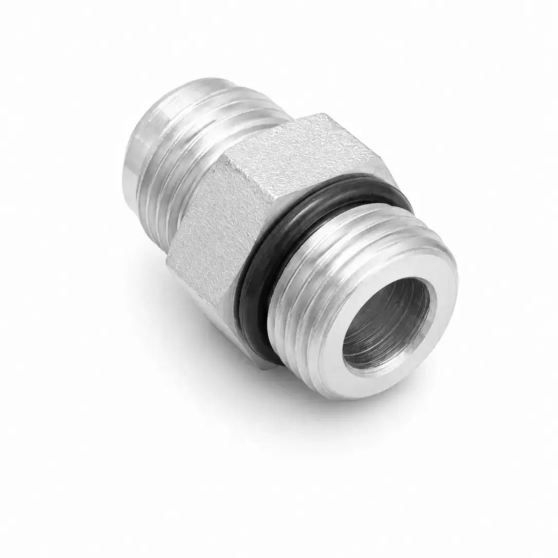 Adaptador Recto JIC 37° Macho 1/4" x O-Ring Macho 3/8" Hidraulico RLC