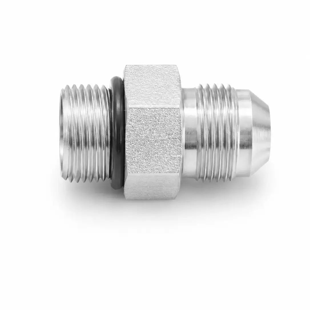 Adaptador Recto JIC 37° Macho 1/4" x O-Ring Macho 3/8" Hidraulico RLC