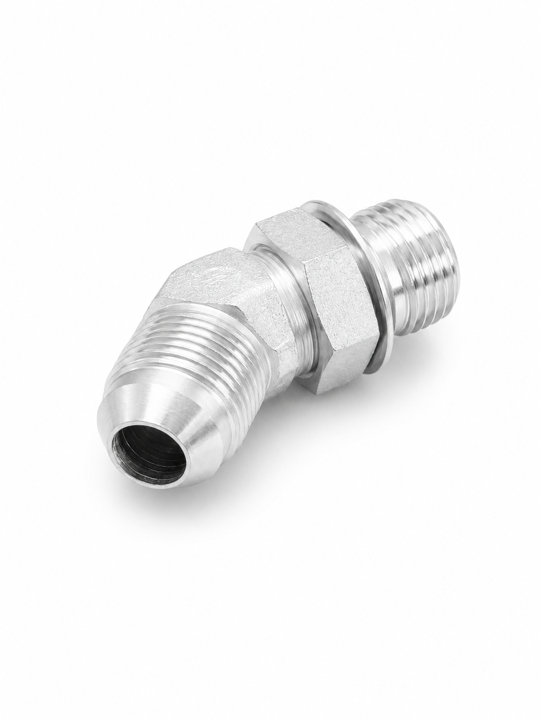 Adaptador Codo 45° JIC 37° Macho 7/8" x O-Ring Macho 7/8"