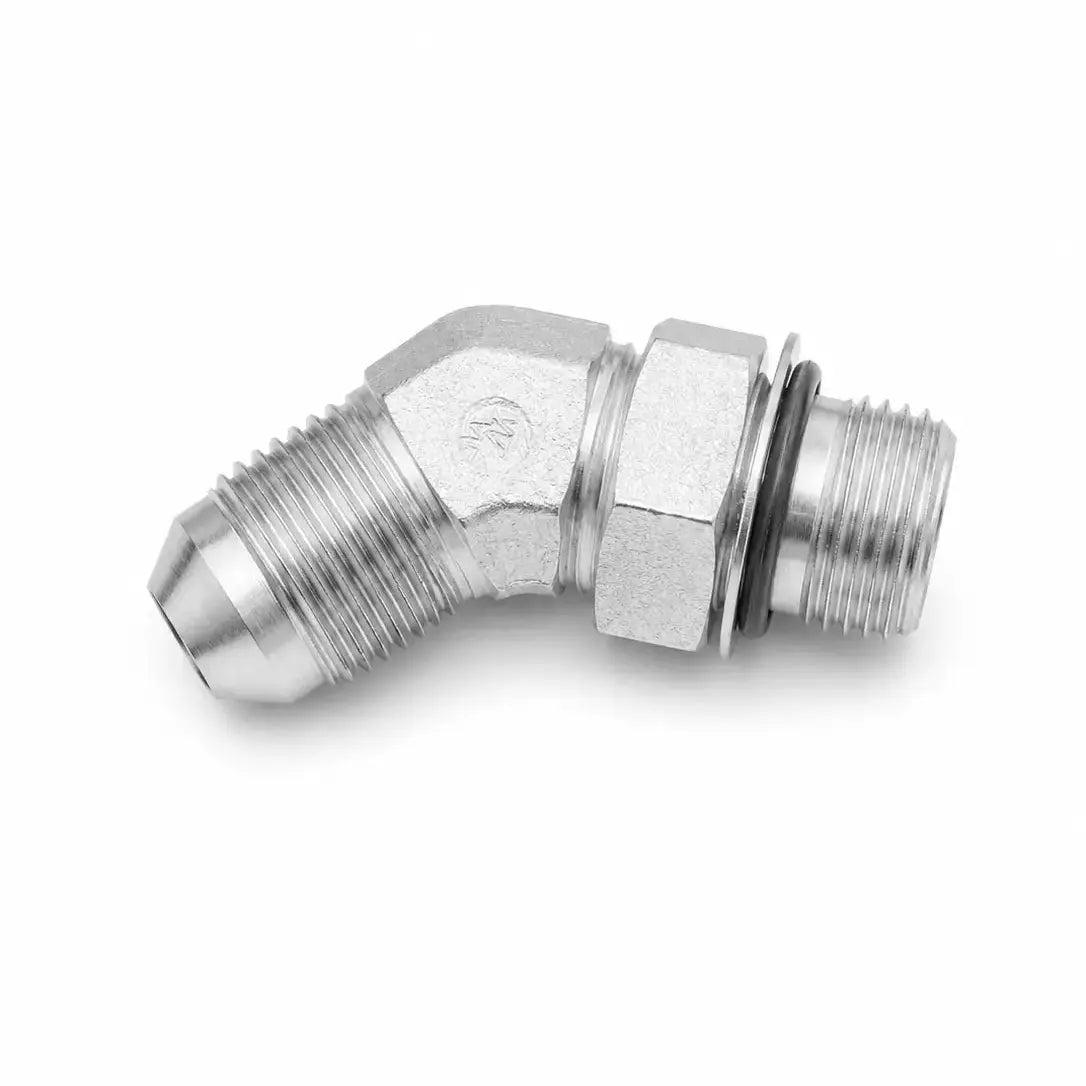 Adaptador Codo 45° JIC 37° Macho 5/16" x O-Ring Macho 5/16" Hidraulico RLC