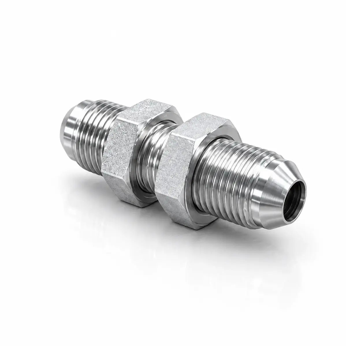 Adaptador Pasamuros JIC 37° Macho 1/2" x 1/2" Bulkhead Hidraulico RLC