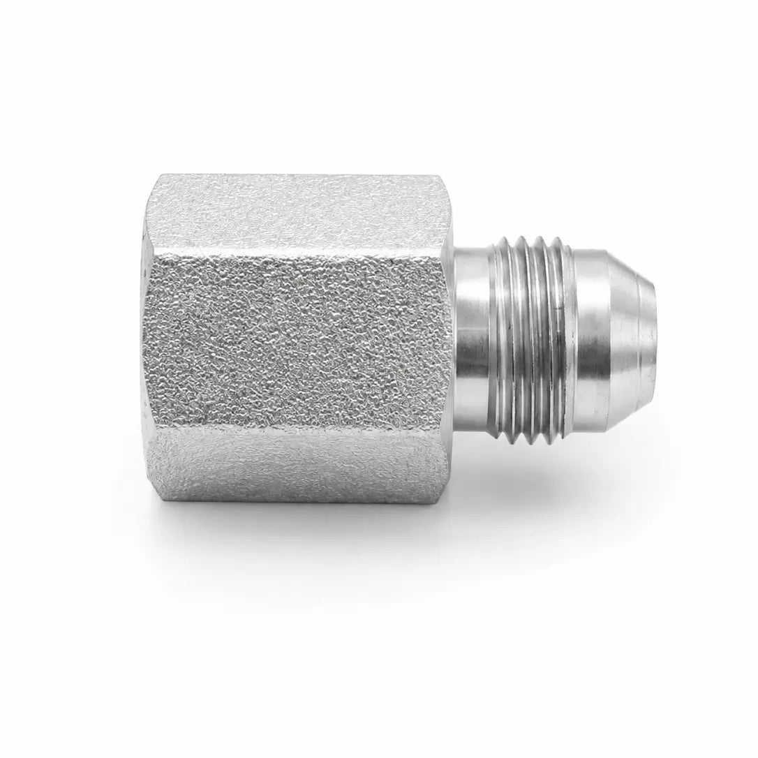 Adaptador Recto Macho JIC 37° 1/4" x Hembra NPSM 3/8" Hidraulico RLC