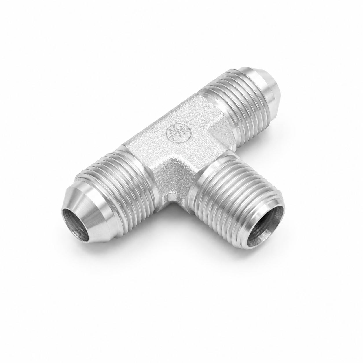 Tee JIC 37° 1/4" Macho x NPT Macho x Macho - Hidráulico