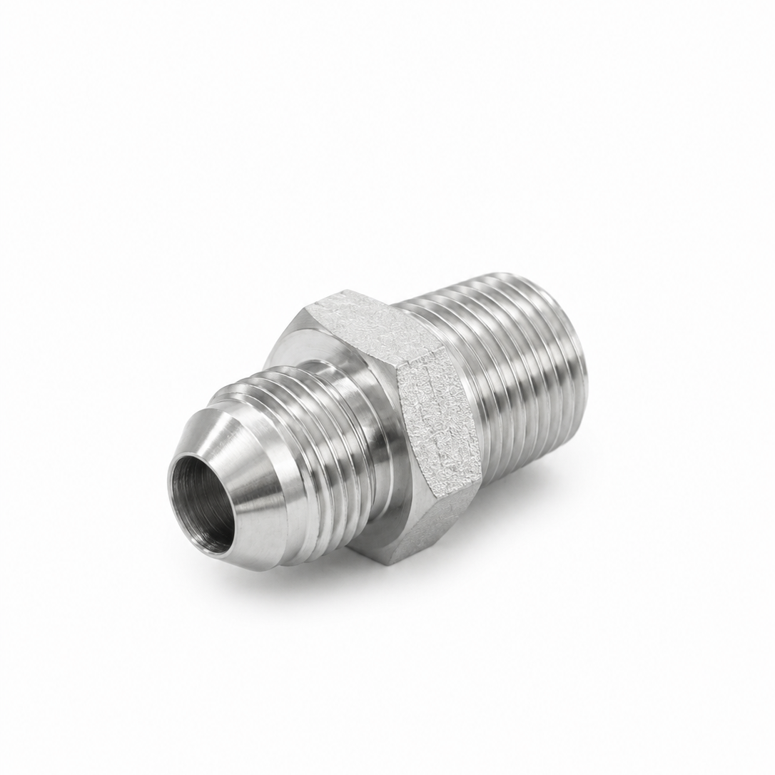 Adaptador Recto JIC 37° Macho 5/16" a NPT Macho 1/8" Hidraulico